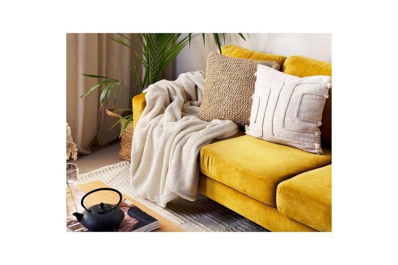 Plaid Namdu Lys beige - Lys beige - Tekstiler - Pude & plaid - Tæpper & plaider