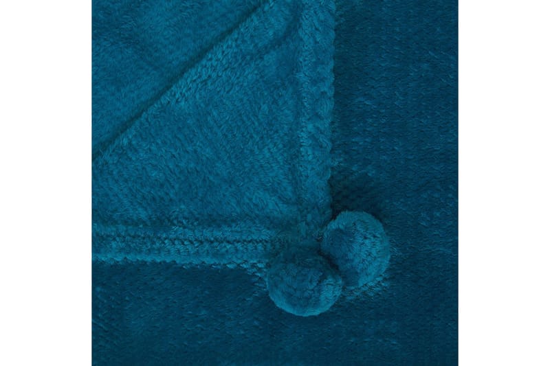 Plaid Saitler Blå, 200x220 cm - Blå, 200x220 cm - Tekstiler - Pude & plaid - Tæpper & plaider