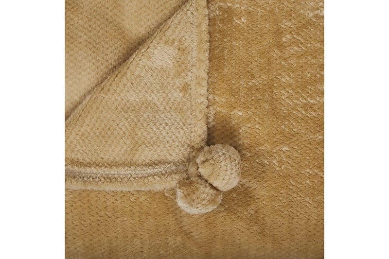 Plaid Saitler Gul, 200x220 cm - Gul, 200x220 cm - Tekstiler - Pude & plaid - Tæpper & plaider