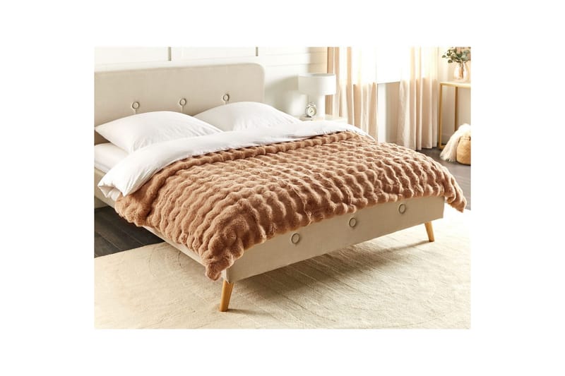 Plaid Salka Brun, 200x220 cm - Brun, 200x220 cm - Tekstiler - Pude & plaid - Tæpper & plaider