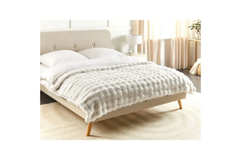 Plaid Salka Hvid, 150x200 cm - Hvid, 150x200 cm - Tekstiler - Pude & plaid - Tæpper & plaider