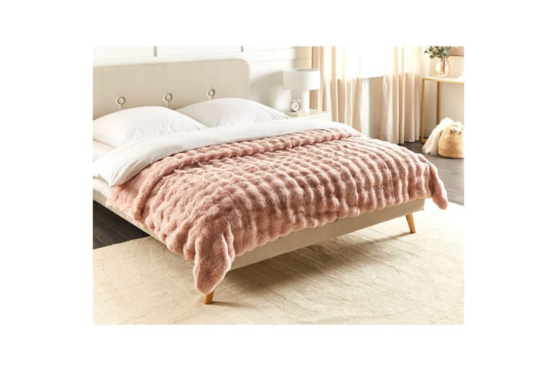 Plaid Salka Rosa, 200x220 cm - Rosa, 200x220 cm - Tekstiler - Pude & plaid - Tæpper & plaider