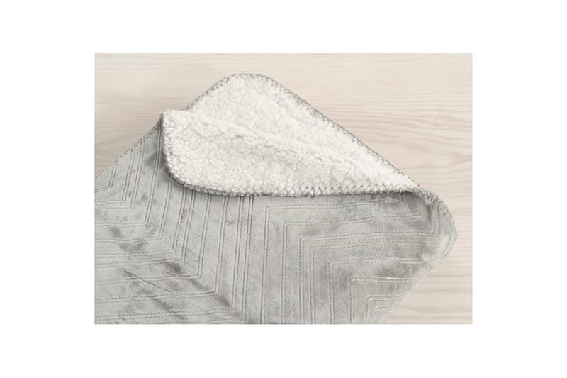 Plaid Sherpa 130 x 170 cm Grå - Grå - Tekstiler - Pude & plaid - Tæpper & plaider