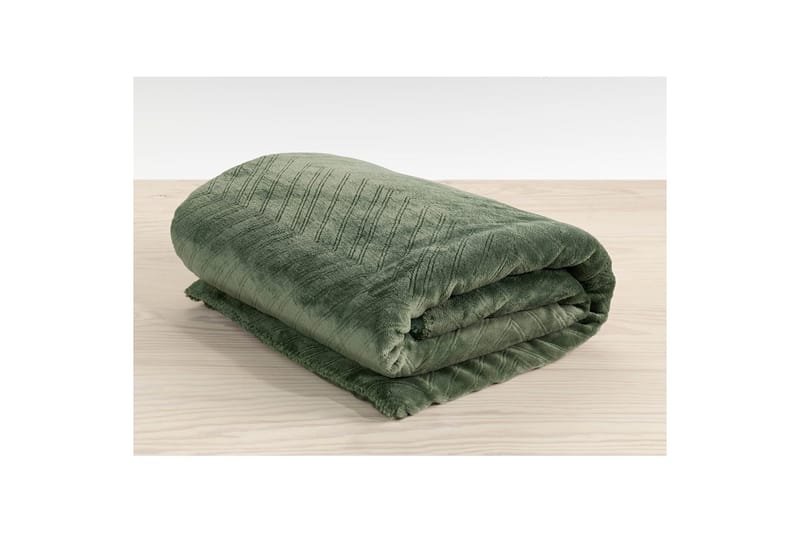 Plaid Sherpa 130 x 170 cm Grøn - Grøn - Tekstiler - Pude & plaid - Tæpper & plaider