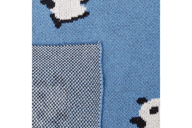 Plaid Talokan Blå/sort/hvid - Blå/sort/hvid - Tekstiler - Pude & plaid - Tæpper & plaider