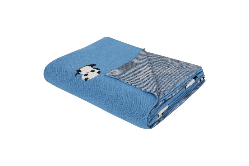 Plaid Talokan Blå/sort/hvid, Blå/sort/hvid