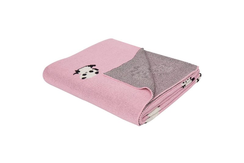 Plaid Talokan Rosa/sort/hvid - Rosa/sort/hvid - Tekstiler - Pude & plaid - Tæpper & plaider