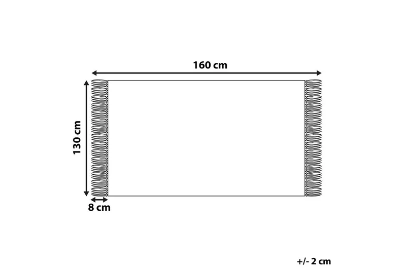 Plaid Tangier Rosa/Hvid - Rosa/Hvid - Tekstiler - Pude & plaid - Tæpper & plaider