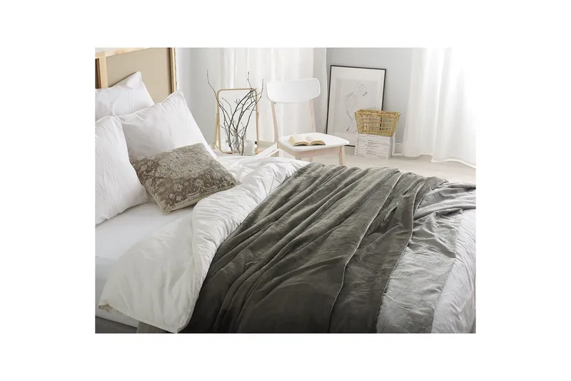 Plaid Terke Grå - Grå - Tekstiler - Pude & plaid - Tæpper & plaider