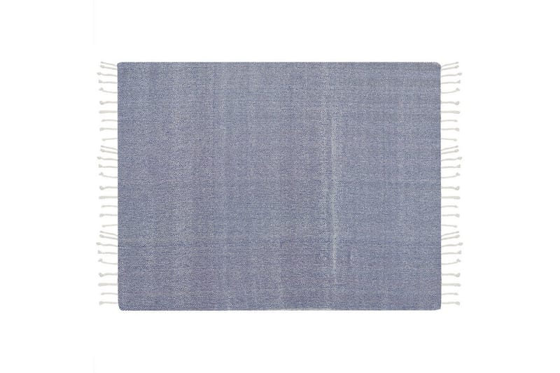 Plaid Tilmi Blå/Hvid - Blå/Hvid - Tekstiler - Pude & plaid - Tæpper & plaider