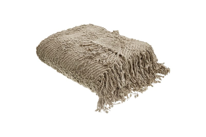 Plaid Vella Beige, 200x220 cm - Beige, 200x220 cm - Tekstiler - Pude & plaid - Tæpper & plaider