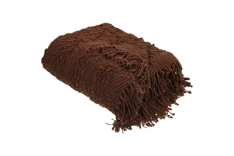 Plaid Vella Brun, 220x240 cm - Brun, 220x240 cm - Tekstiler - Pude & plaid - Tæpper & plaider