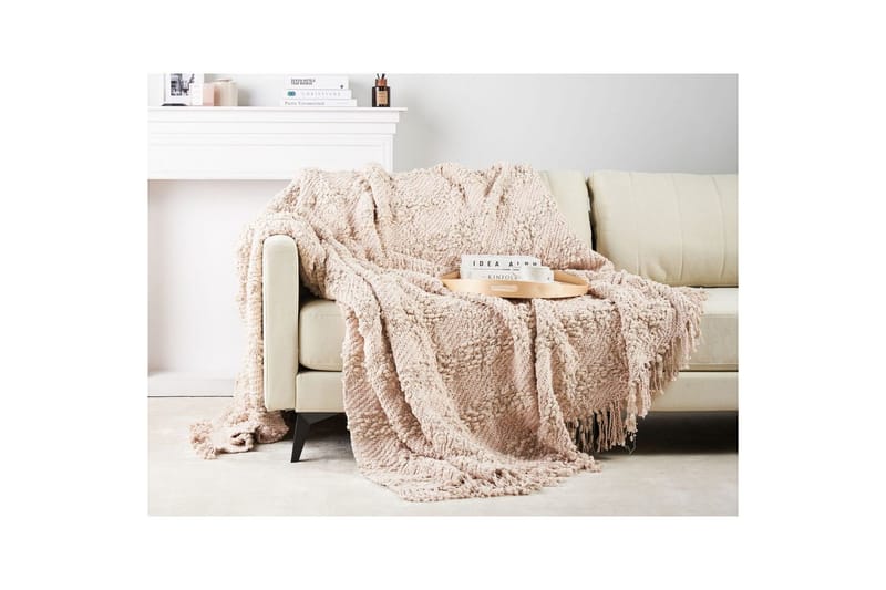 Plaid Vella Rosa, 220x240 cm - Rosa, 220x240 cm - Tekstiler - Pude & plaid - Tæpper & plaider