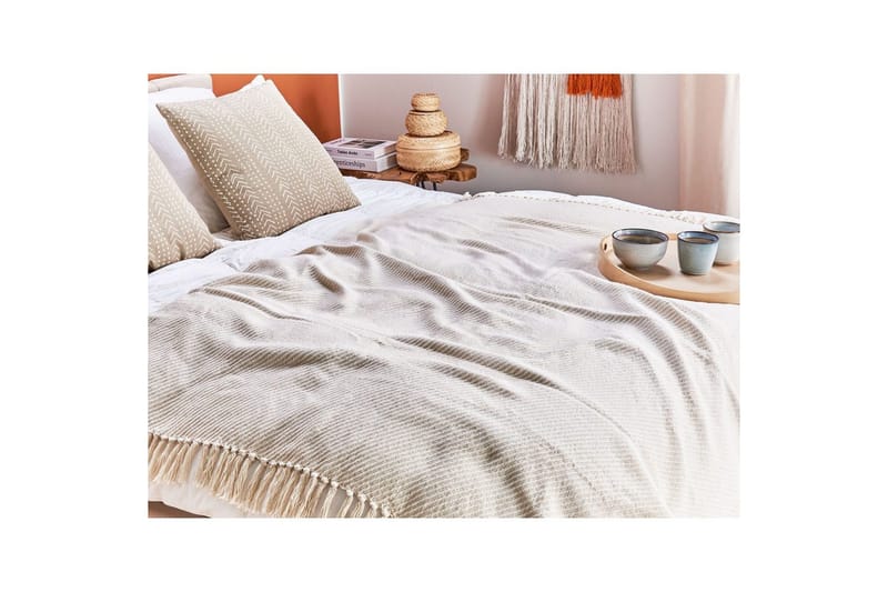 Plaid Yarsa Beige - Beige - Tekstiler - Pude & plaid - Tæpper & plaider