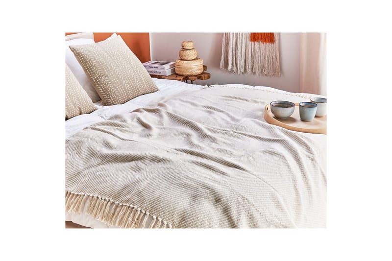 Plaid Yarsa Beige - Beige - Tekstiler - Pude & plaid - Tæpper & plaider