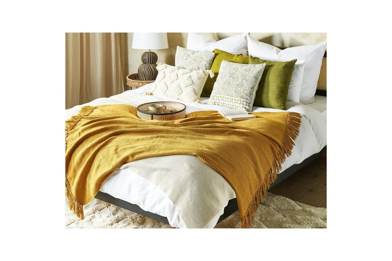 Plaid Yarsa Gul - Gul - Tekstiler - Pude & plaid - Tæpper & plaider