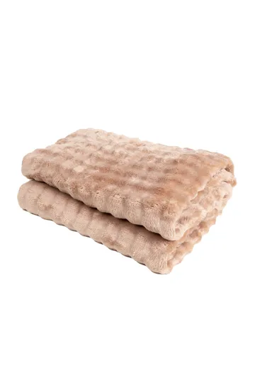 Plaid Pom Pom 130x170 cm - Karamel - Tekstiler - Pude & plaid - Tæpper & plaider