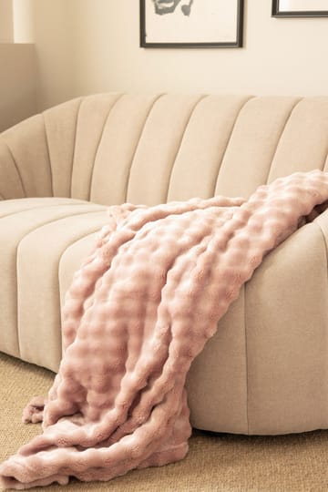 Plaid Pom Pom 150x220 cm - Støvet rosa - Tekstiler - Pude & plaid - Tæpper & plaider