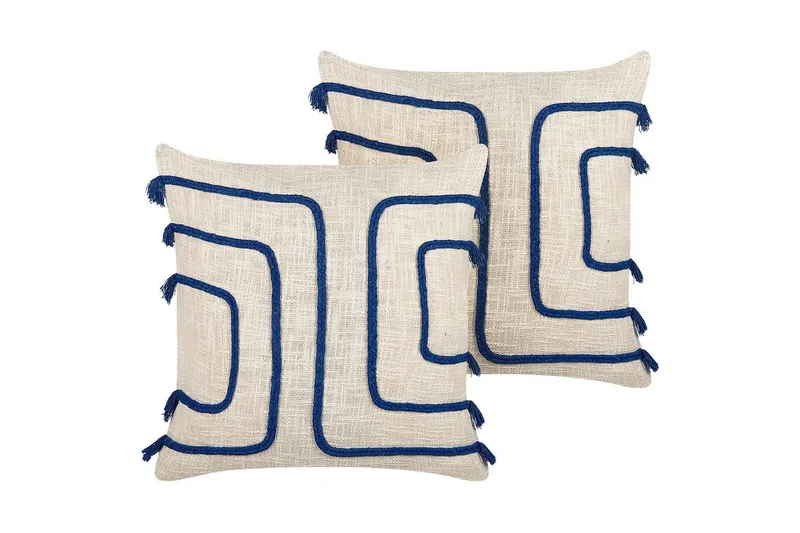 Prydnadskuddar Beige, Blå, undefined
