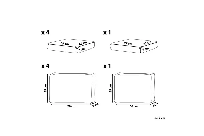 Pudebetræk Messina Beige - Beige - Havemøbler - Hynder - Hyndebetræk