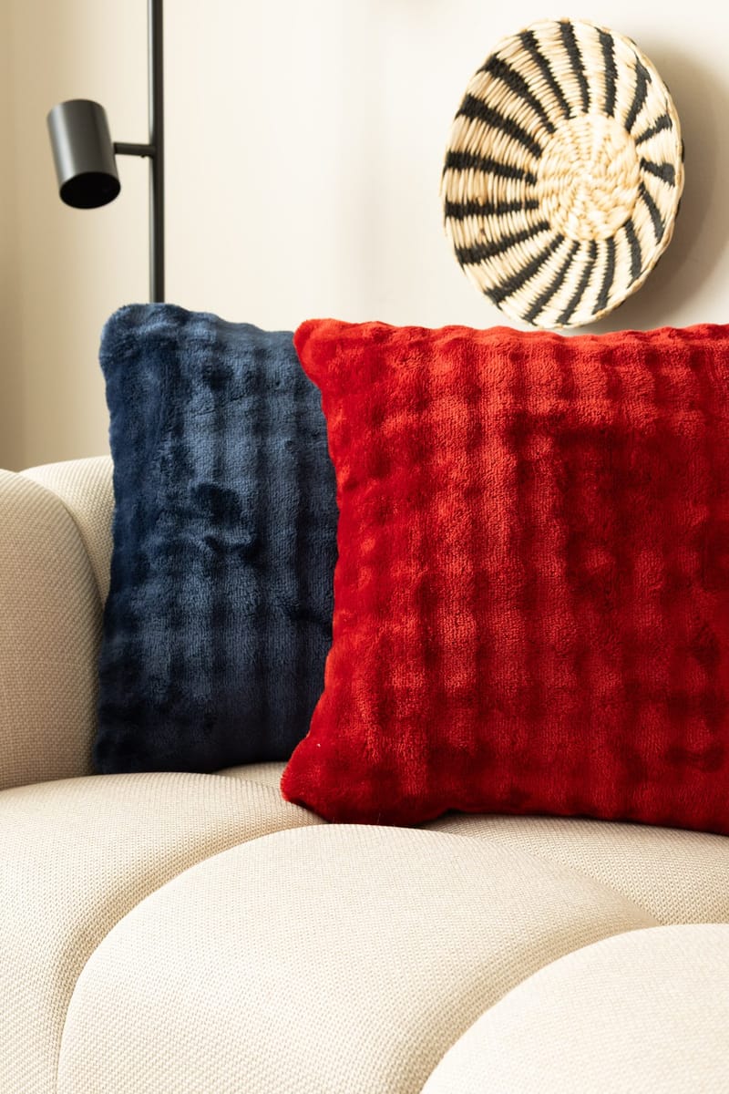Pyntepude Pom Pom 50x50 cm - Rød - Tekstiler - Pude & plaid - Pyntepuder & pudebetræk