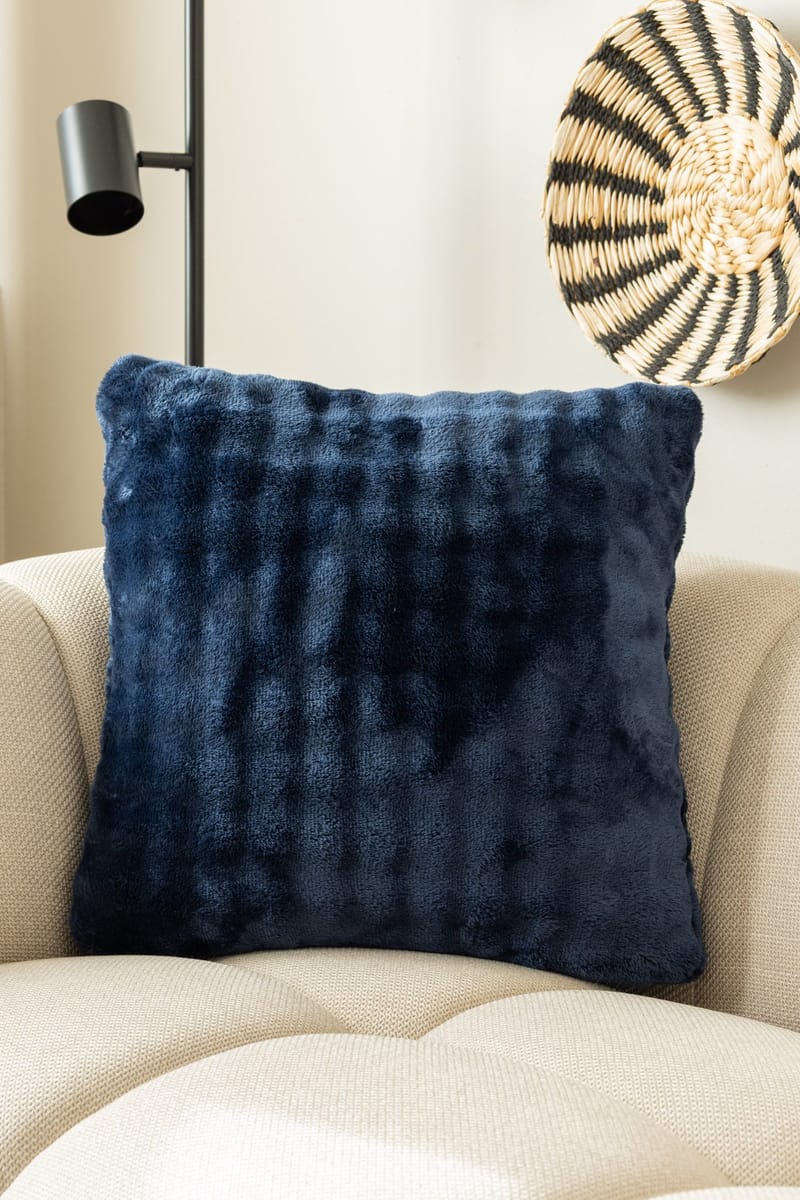 Pyntepude Pom Pom 50x50 cm - Marineblå - Tekstiler - Pude & plaid - Pyntepuder & pudebetræk