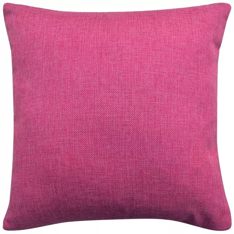 4 stk. pudebetræk linned-look pink 80x80 cm - Lyserød - Pyntepuder & pudebetræk