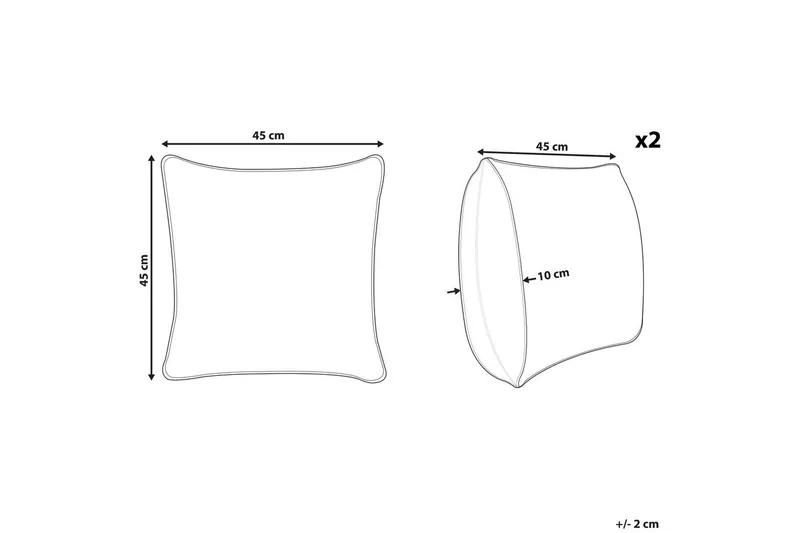 Pyntepuder Aerangis sæt á 2 Orange - Orange - Tekstiler - Pude & plaid - Udendørs puder