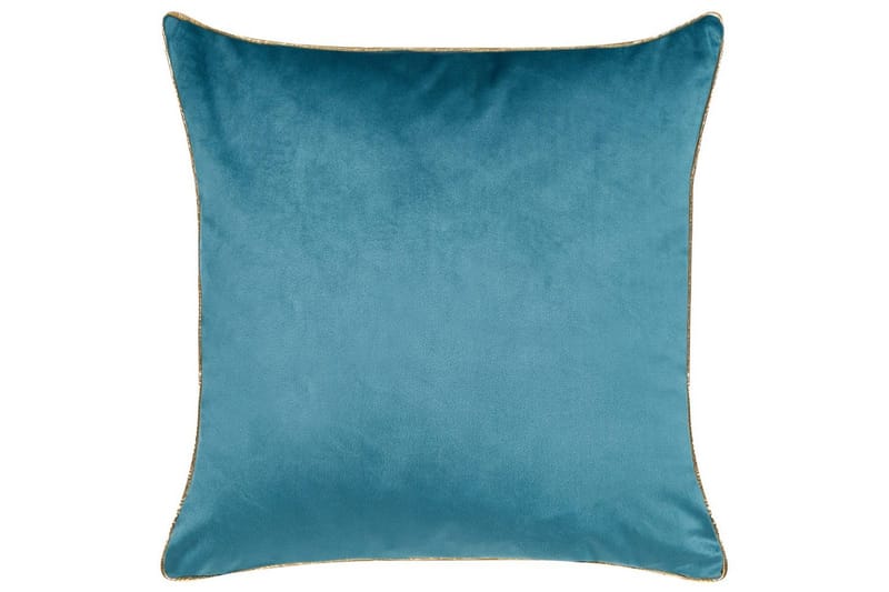 Pyntepuder Alyssum sæt af 2 Blå/guld, Fløjl - Blå/guld, Fløjl - Tekstiler - Pude & plaid - Udendørs puder