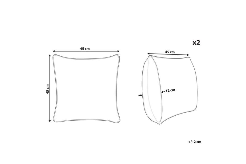 Pyntepuder Alyssum sæt af 2 Grå/guld, Fløjl - Grå/guld, Fløjl - Tekstiler - Pude & plaid - Udendørs puder