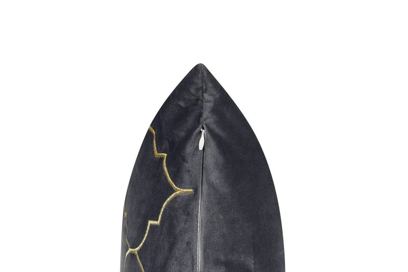 Pyntepuder Alyssum sæt af 2 Grå/guld, Fløjl - Grå/guld, Fløjl - Tekstiler - Pude & plaid - Udendørs puder