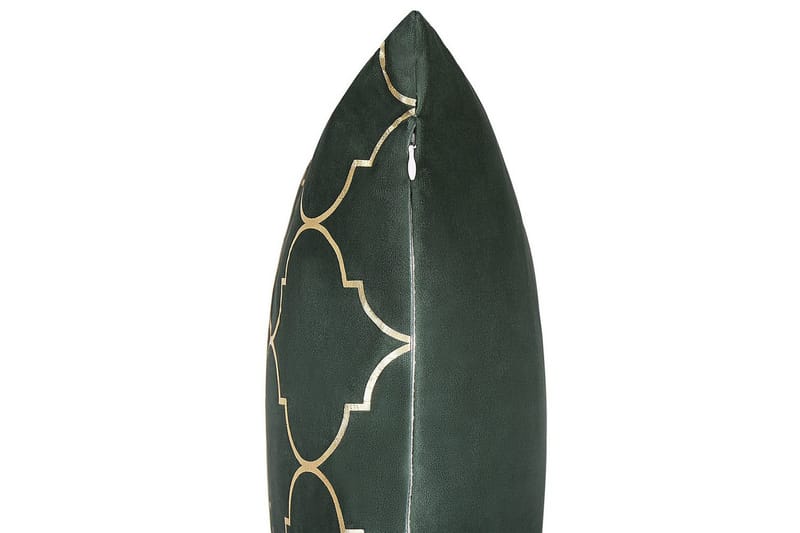 Pyntepuder Alyssum sæt af 2 Grøn/guld, Fløjl - Grøn/guld, Fløjl - Tekstiler - Pude & plaid - Udendørs puder