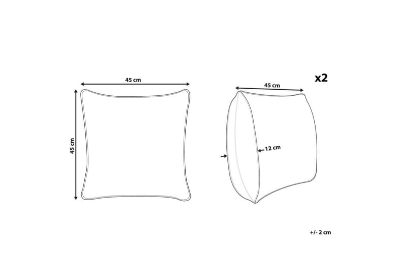 Pyntepuder Alyssum sæt af 2 Grøn/guld, Fløjl - Grøn/guld, Fløjl - Tekstiler - Pude & plaid - Udendørs puder