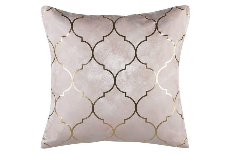 Pyntepuder Alyssum sæt af 2 Rosa/guld, Polyester - Rosa/guld, Polyester - Tekstiler - Pude & plaid - Udendørs puder