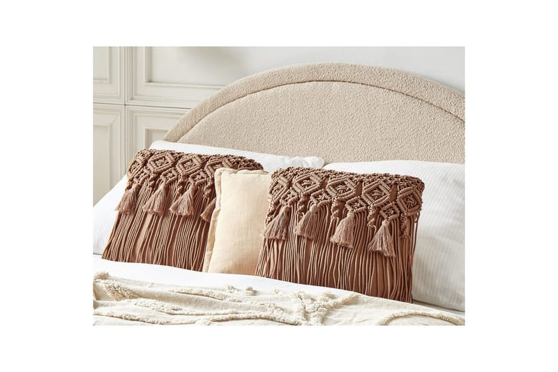 Pyntepuder Bamian sæt om 2 Brun - Brun - Tekstiler - Pude & plaid - Udendørs puder