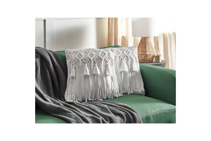 Pyntepuder Bamian sæt om 2 Hvid - Hvid - Tekstiler - Pude & plaid - Udendørs puder