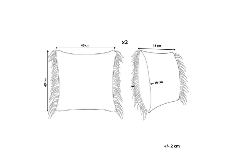 Pyntepuder Besham sæt med 2 Grå - Grå - Tekstiler - Pude & plaid - Udendørs puder