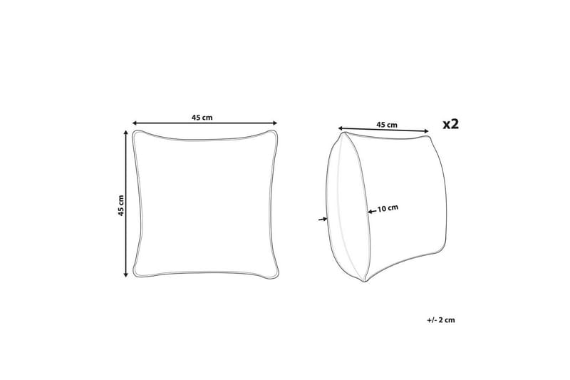Pyntepuder Bicocca sæt af 2 Grøn/Hvid - Grøn/Hvid - Tekstiler - Pude & plaid - Udendørs puder