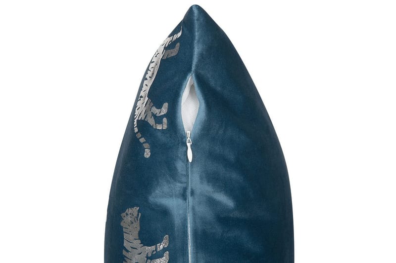 Pyntepuder Bluebell sæt á 2 Blå/Sølv - Blå/Sølv - Tekstiler - Pude & plaid - Udendørs puder