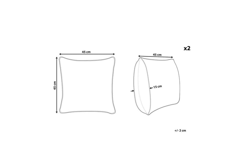Pyntepuder Cadetia sæt á 2 Hvid - Hvid - Tekstiler - Pude & plaid - Udendørs puder