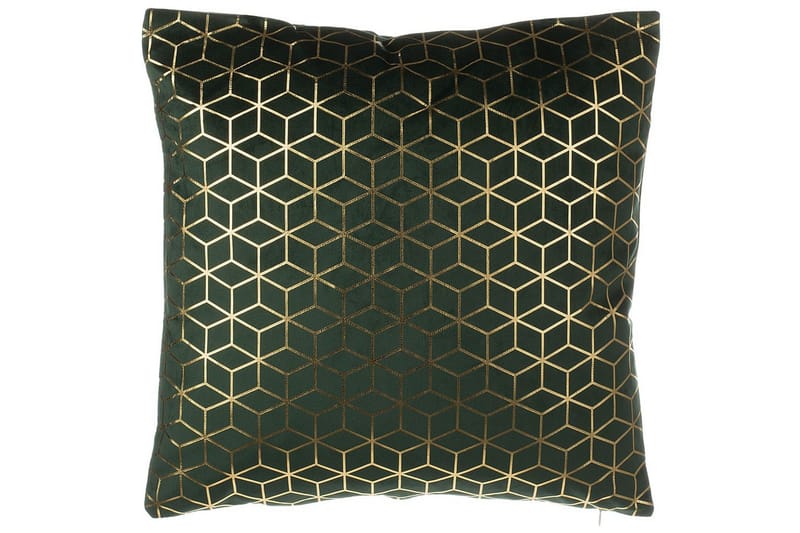 Pyntepuder Celosia sæt af 2 Grøn/guld - Grøn/guld - Tekstiler - Pude & plaid - Udendørs puder