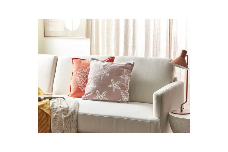 Pyntepuder Ceramium Rosa/Hvid - Rosa/Hvid - Tekstiler - Pude & plaid - Pyntepuder & pudebetræk