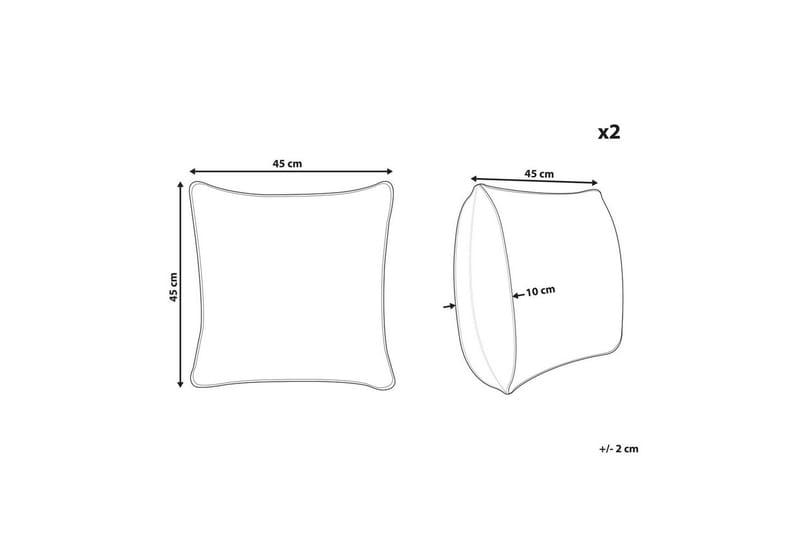 Pyntepuder Ceramium sæt af 2 Rosa/Hvid - Rosa/Hvid - Tekstiler - Pude & plaid - Pyntepuder & pudebetræk