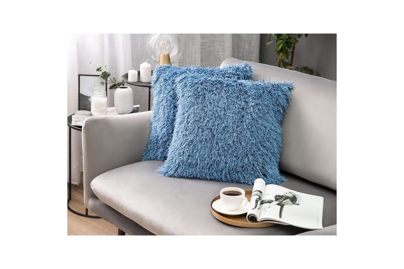 Pyntepuder Cide sæt af 2 Blå - Blå - Tekstiler - Pude & plaid - Udendørs puder