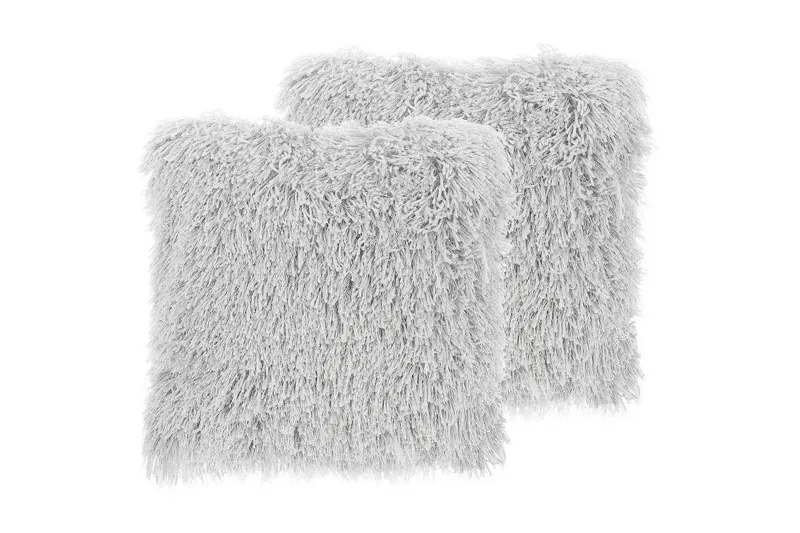 Pyntepuder Cide sæt af 2 Grå, Grå