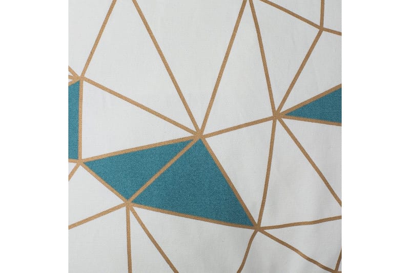 Pyntepuder Clarkia sæt af 2 Hvid/Blå/Guld - Hvid/Blå/Guld - Tekstiler - Pude & plaid - Udendørs puder