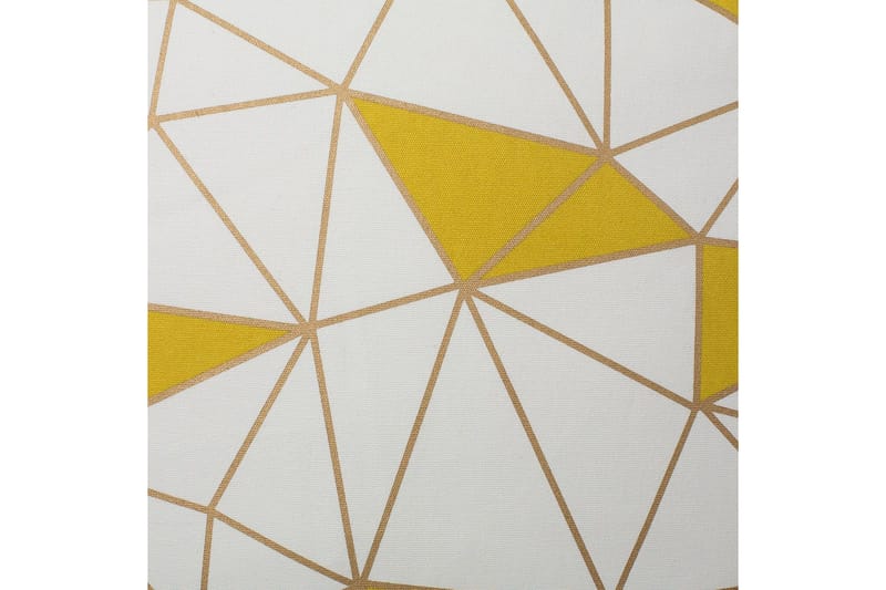 Pyntepuder Clarkia sæt af 2 Hvid/Guld/Gul - Hvid/Guld/Gul - Tekstiler - Pude & plaid - Udendørs puder