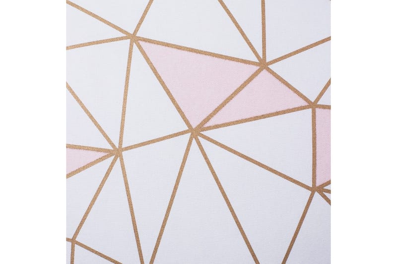 Pyntepuder Clarkia sæt af 2 Hvid/guld/rosa - Hvid/guld/rosa - Tekstiler - Pude & plaid - Udendørs puder