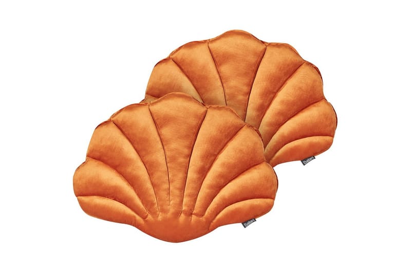 Pyntepuder Consolida sæt af 2 Orange - Orange - Tekstiler - Pude & plaid - Udendørs puder