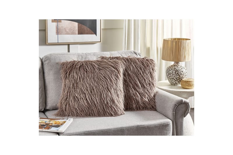 Pyntepuder Corokia sæt á 2 Beige - Beige - Tekstiler - Pude & plaid - Udendørs puder